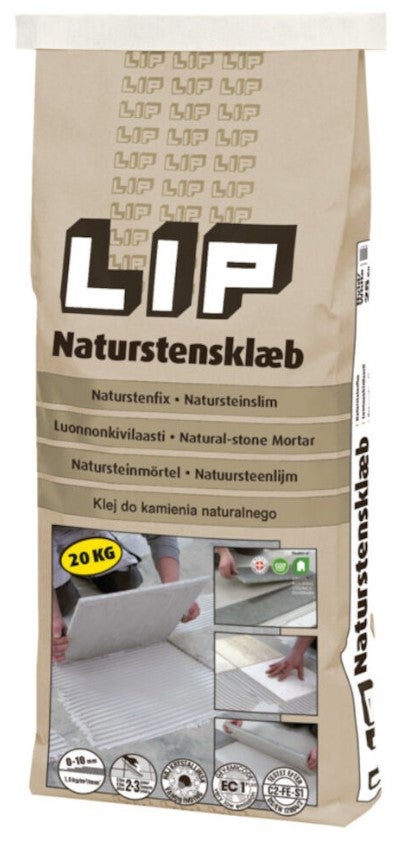 Lip Naturstensklæb - Hvid