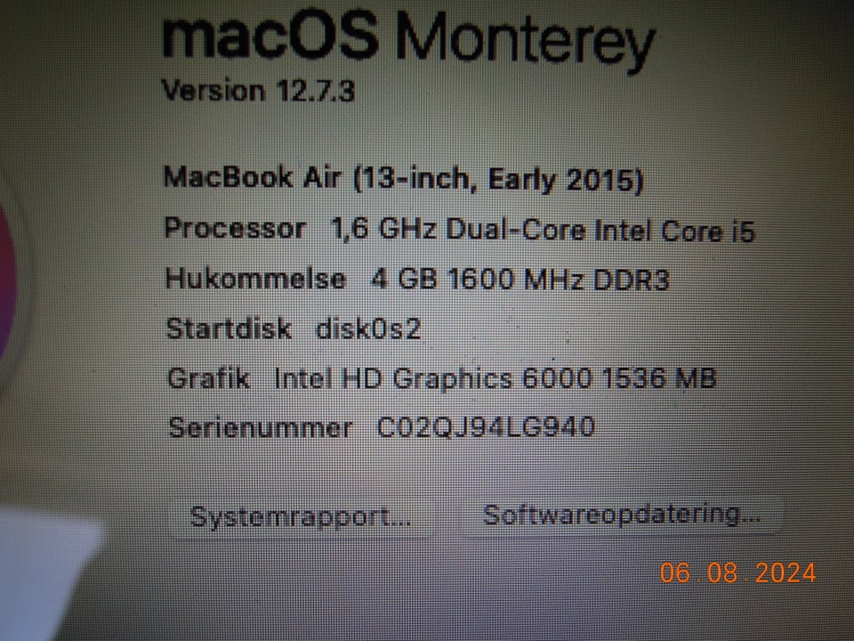 MacBook a1466 16 GHz