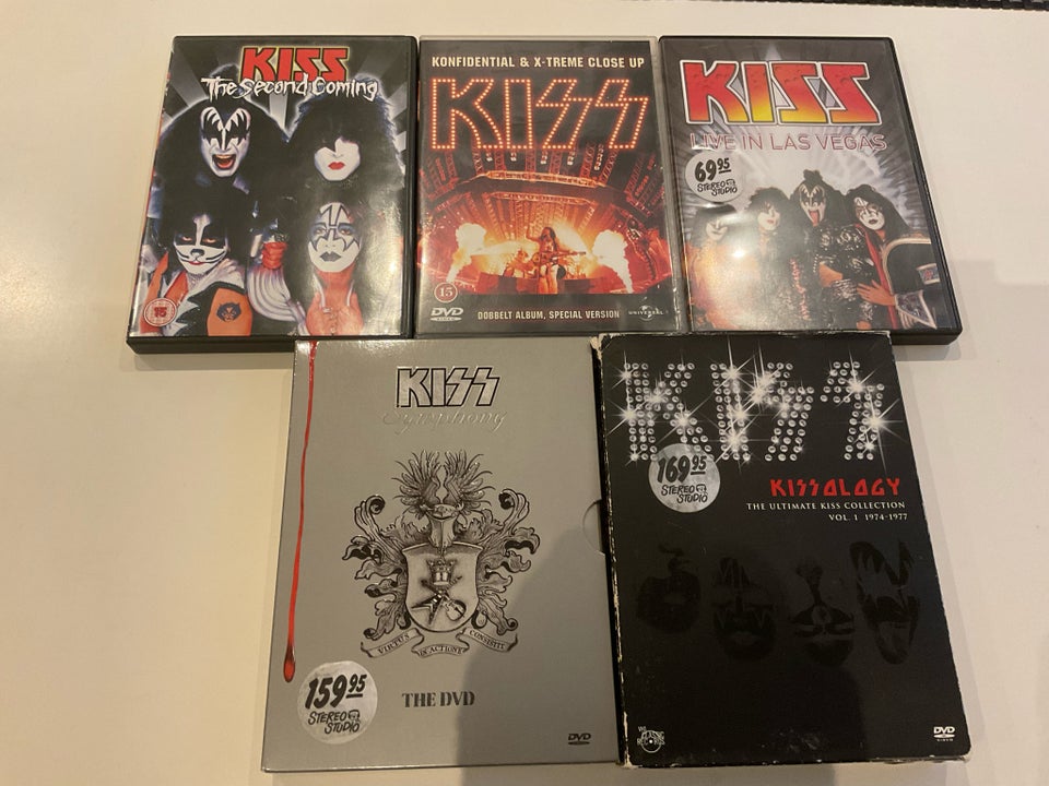 Kiss, 5 dvd’er, DVD