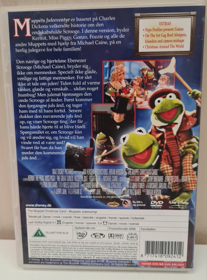 Muppets Juleeventyr, DVD,