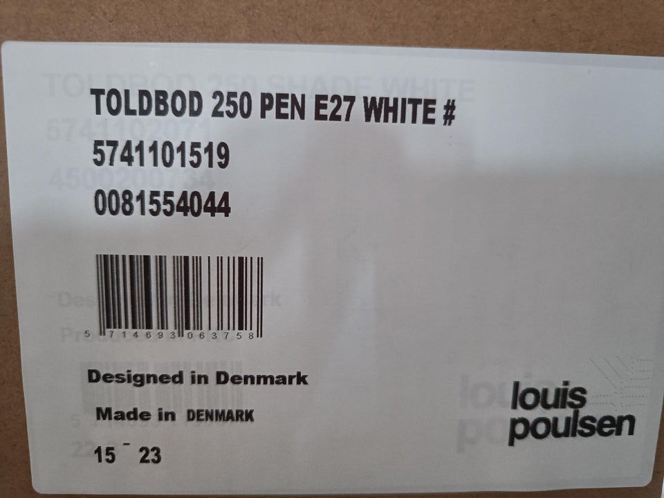 Louis Poulsen, Toldbod, pendel