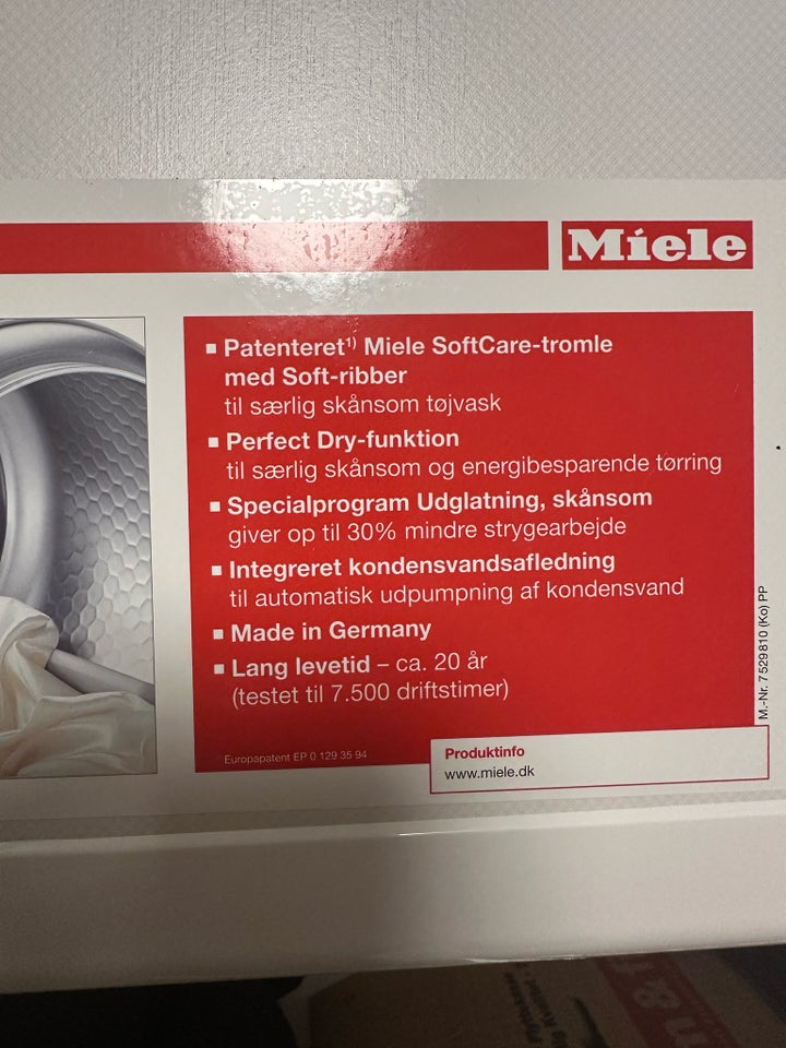 Tørretumbler, Miele