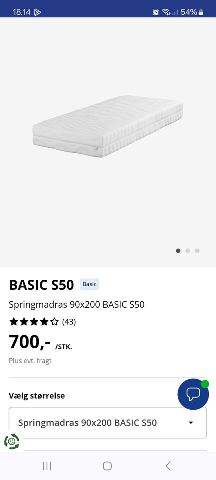 Springmadras Basic b: 90 l: 200 h: