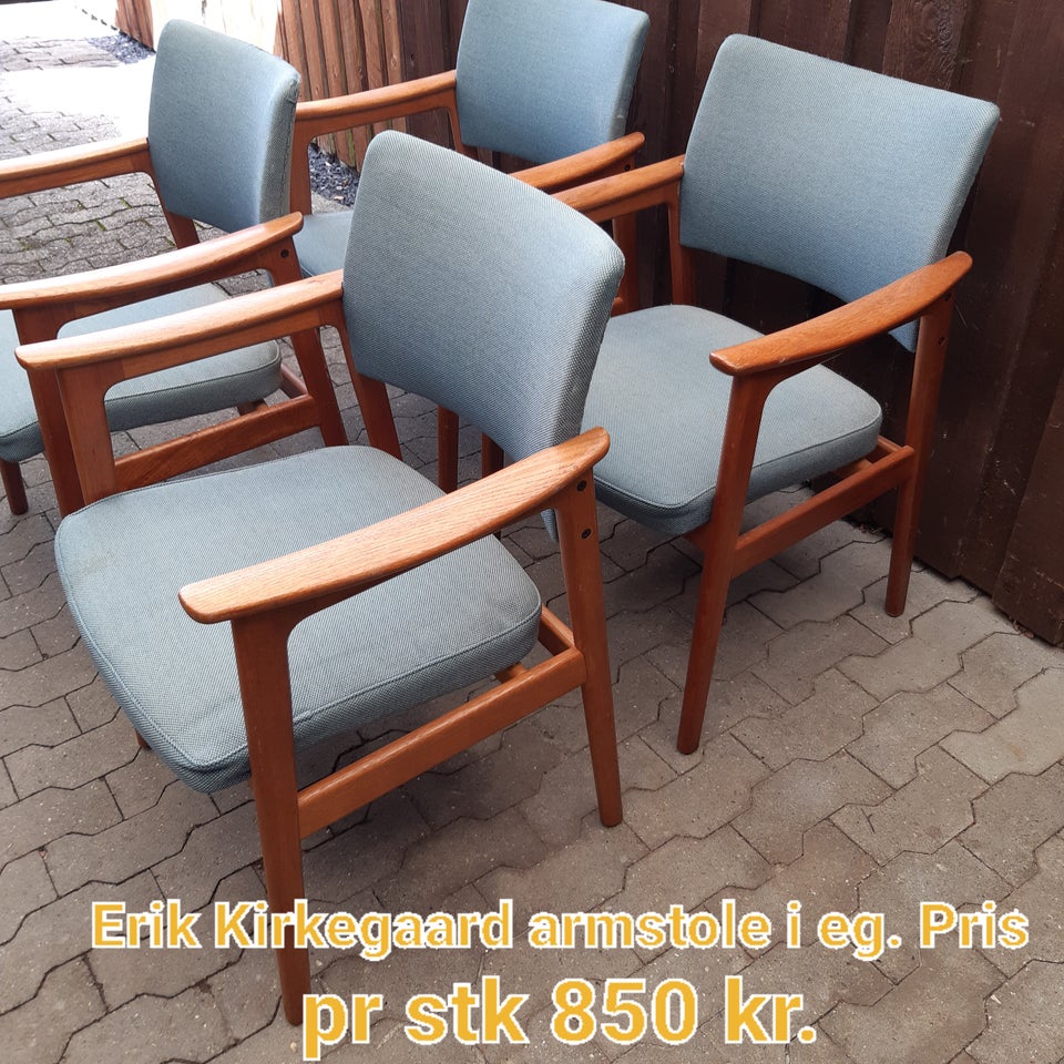 Spisebordsstol, EGE-TRÆ + TEAK OG