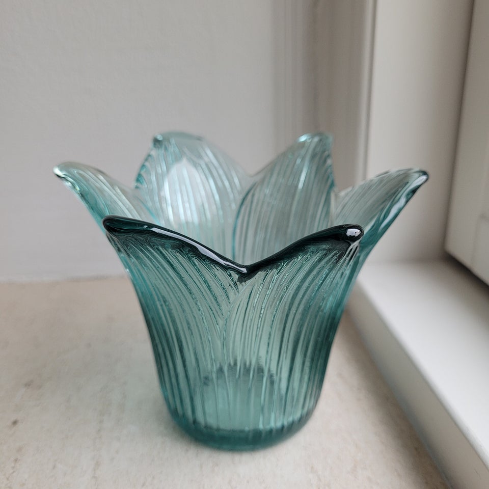 Glas Skål Vase Lysestage