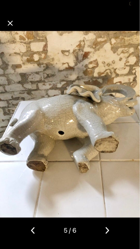 Porcelæns elefant  Fransk Vintage