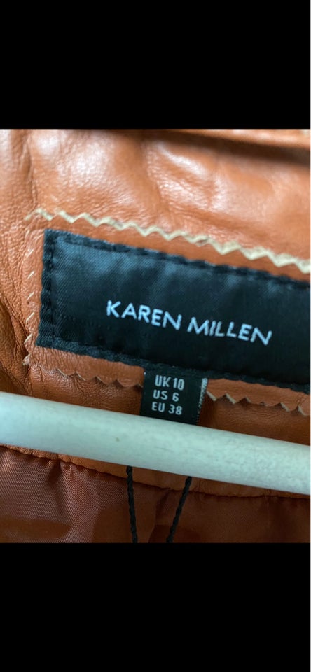 Læderjakke, str. 38, Karen Millen