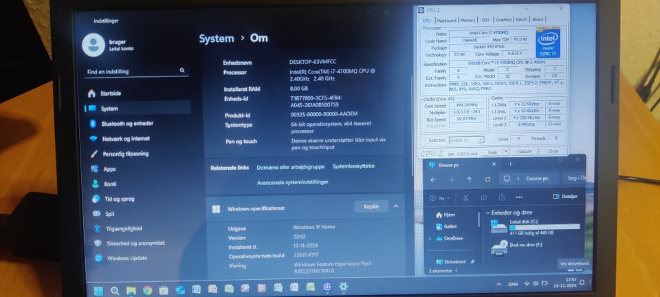 Lenovo G510, 3,4 GHz, 8 GB ram