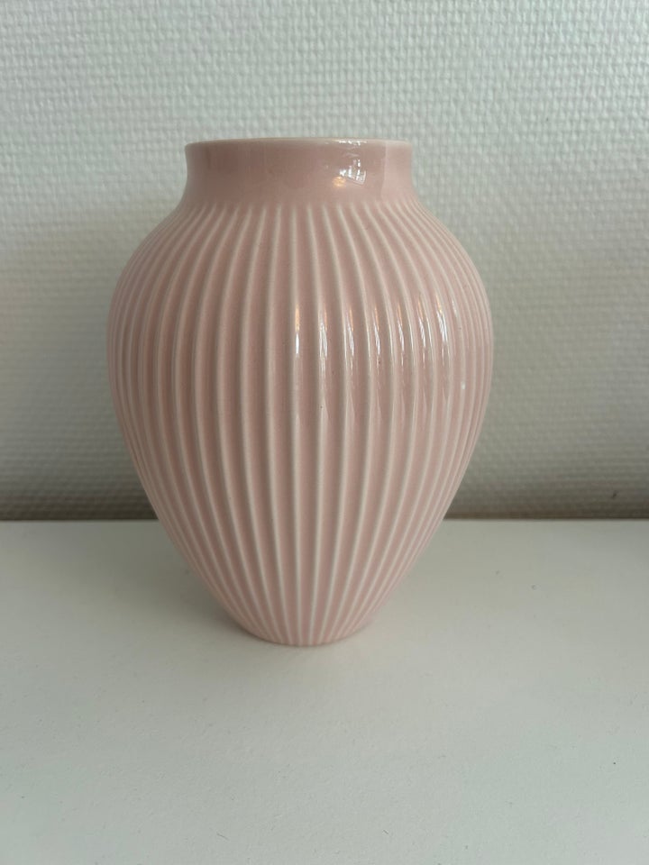 Lyserød vase , Knabstrup keramik