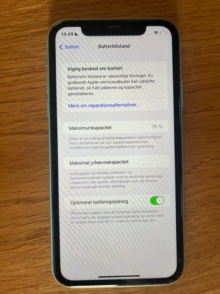 iPhone 11, 128 GB, grøn