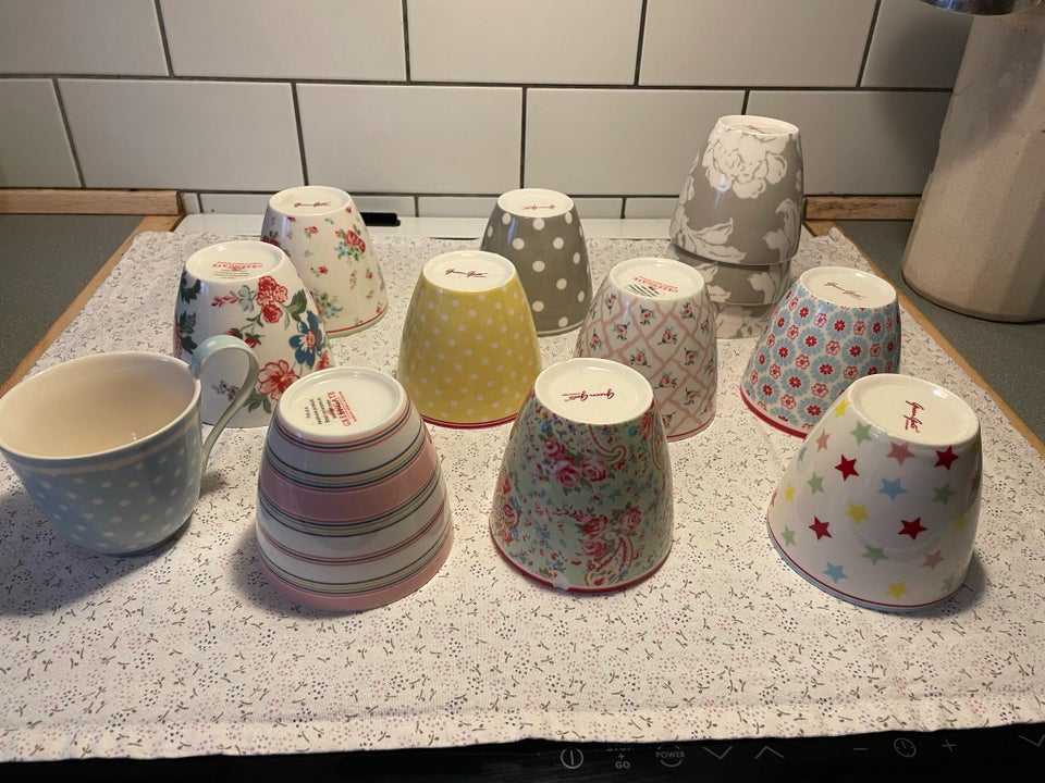 Porcelæn, Lattekopper , Greengate