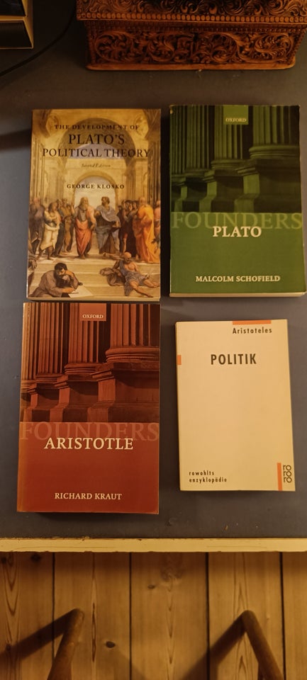 Værker om Platon og Aristoteles.,