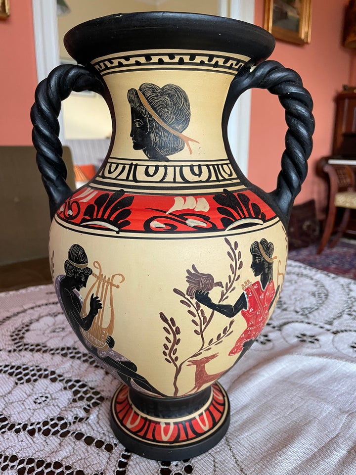 Keramik Vase., Græsk, motiv: Vase.