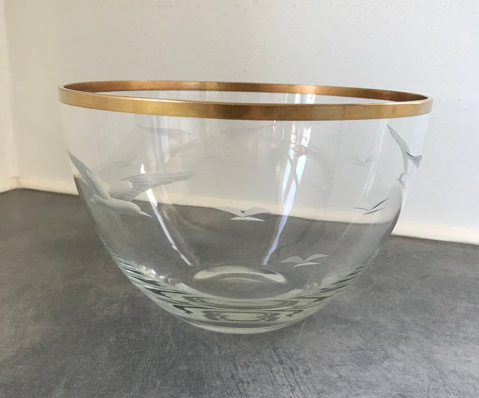 Glas, Skål, Lyngby glas med guld