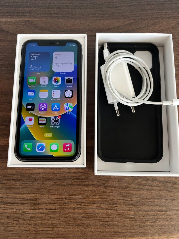 iPhone 11, 128 GB, sort