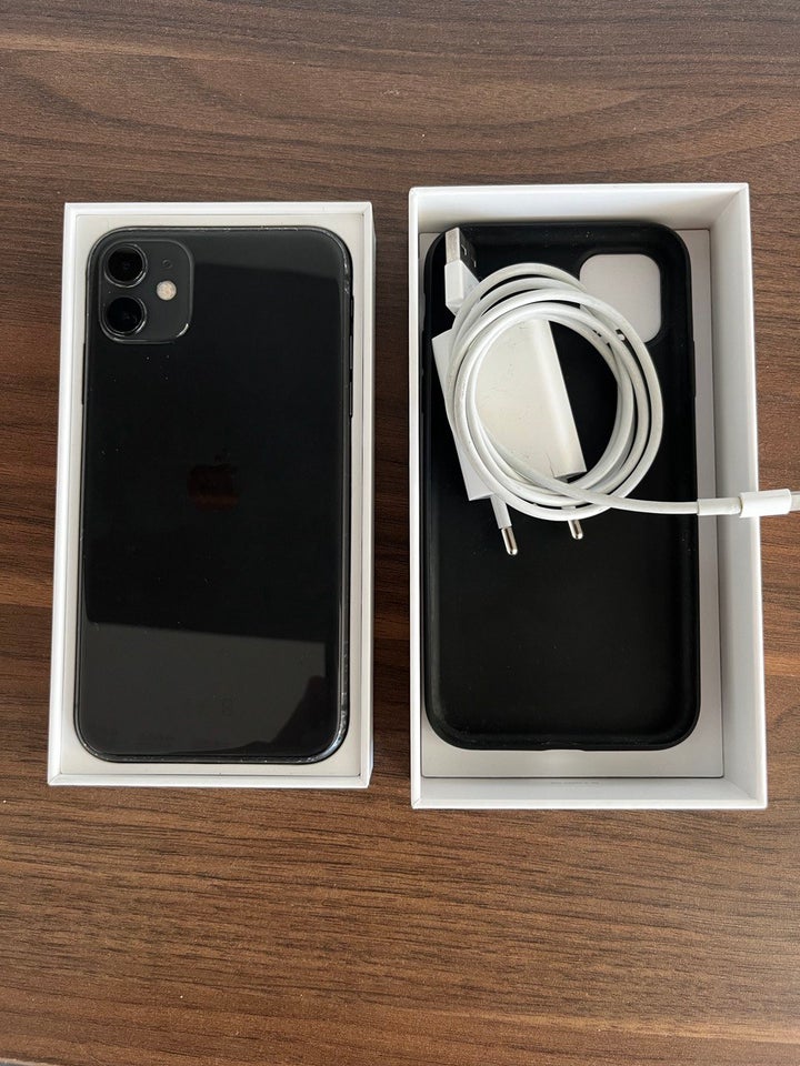 iPhone 11, 128 GB, sort