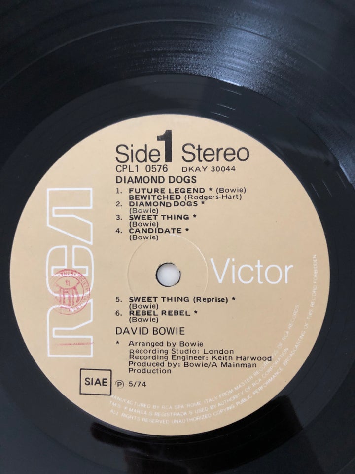 LP, David Bowie , Diamond dogs