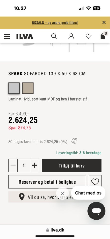 Sofabord Spark laminat