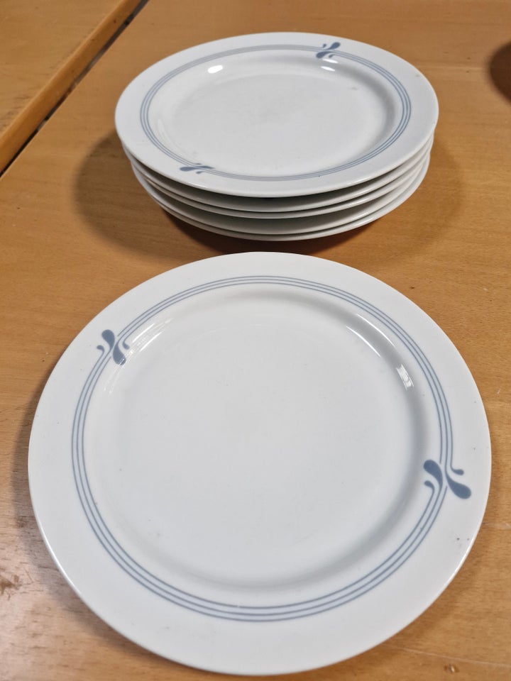 Porcelæn, 6 stk flade tallerkner,