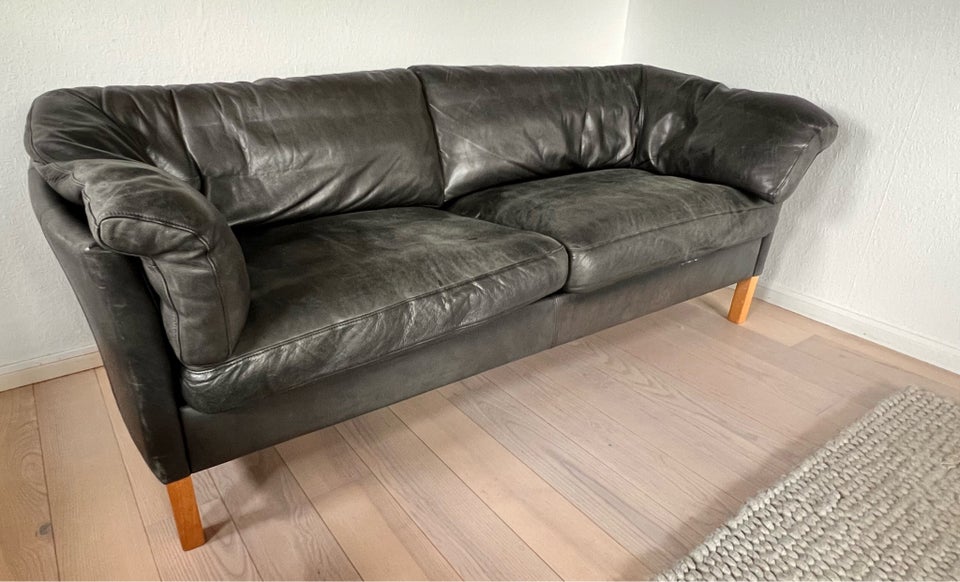 Sofa, læder, 2 pers.