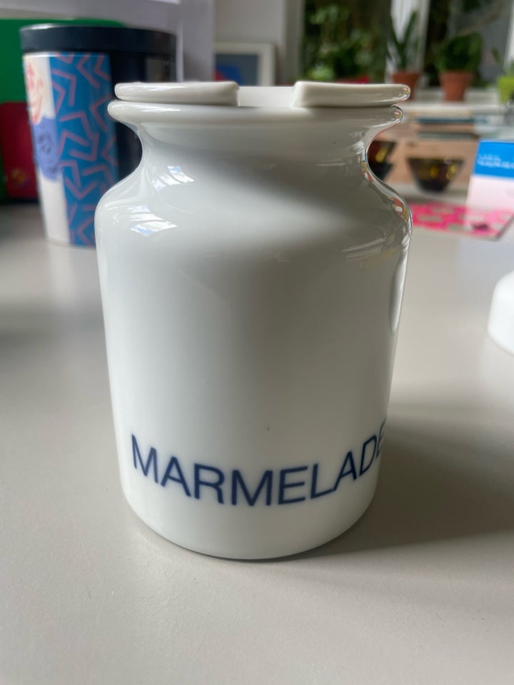 Porcelæn Marmeladekrukke/