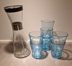 Glas Karaffel og glas Rosendahl