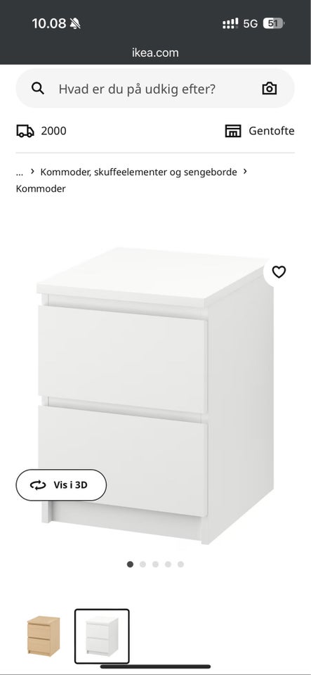 Sengebord, Ikea