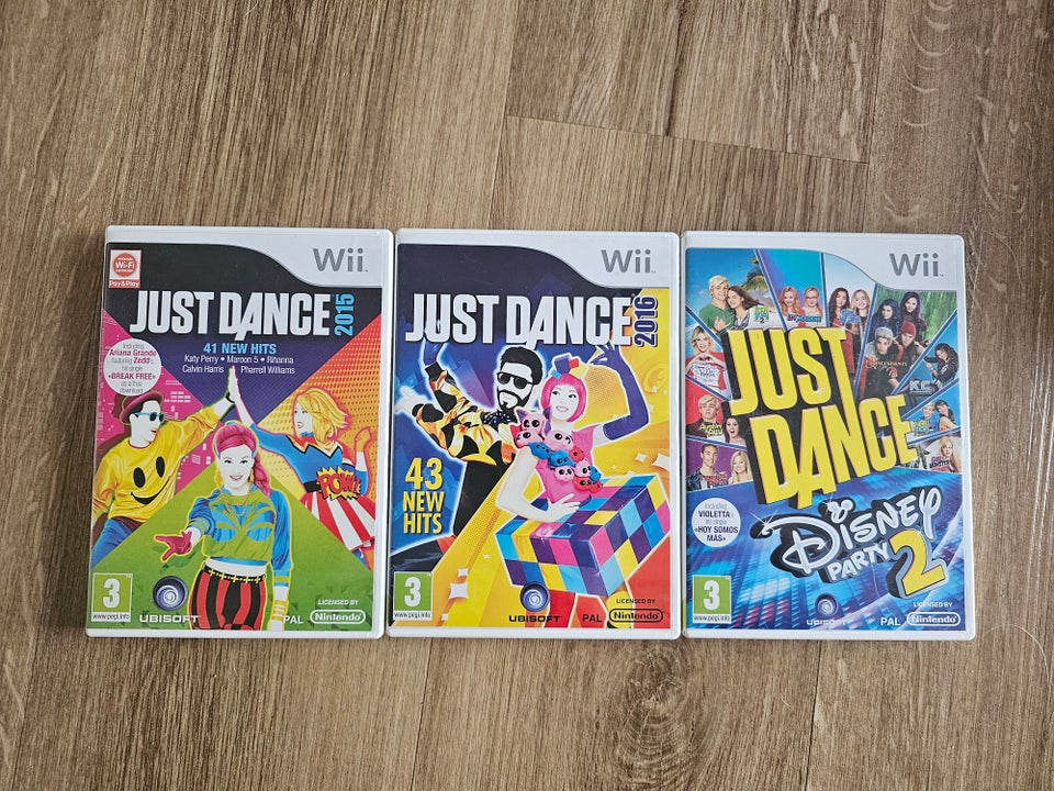 3 Just dance spil til Nintendo wii,