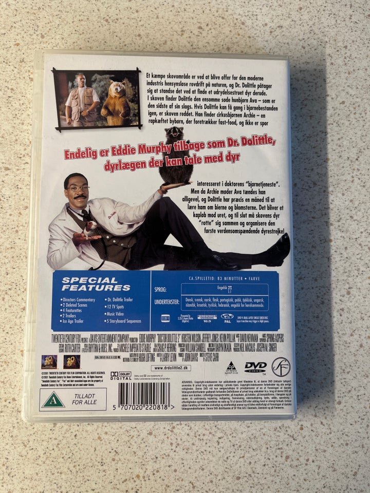 DR. dolittle 2, DVD, komedie