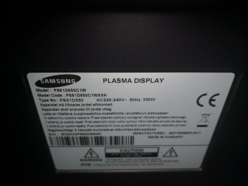 Plasma, Samsung, PS51D550