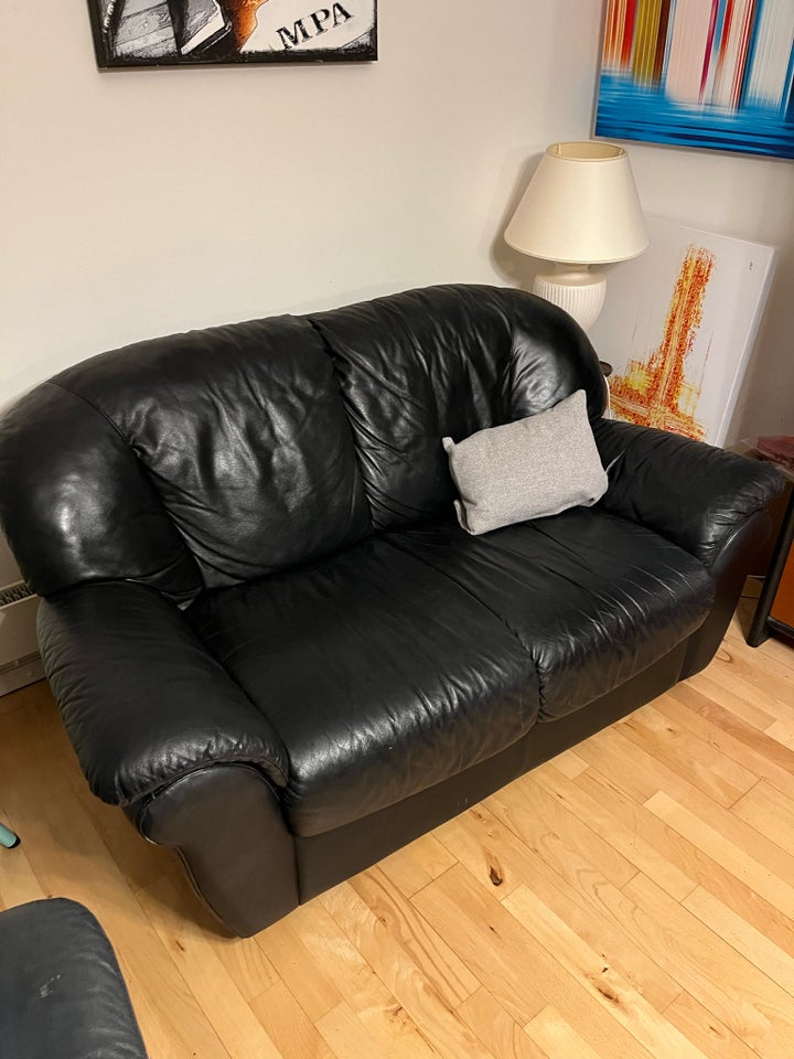 Sofa, læder, 2 pers.