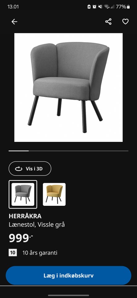 Sofastol, stof, Herråkra IKEA