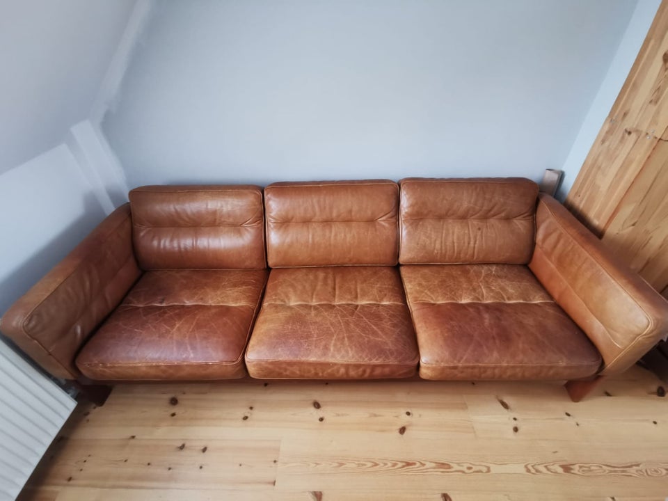 Sofa, læder, 3 pers.