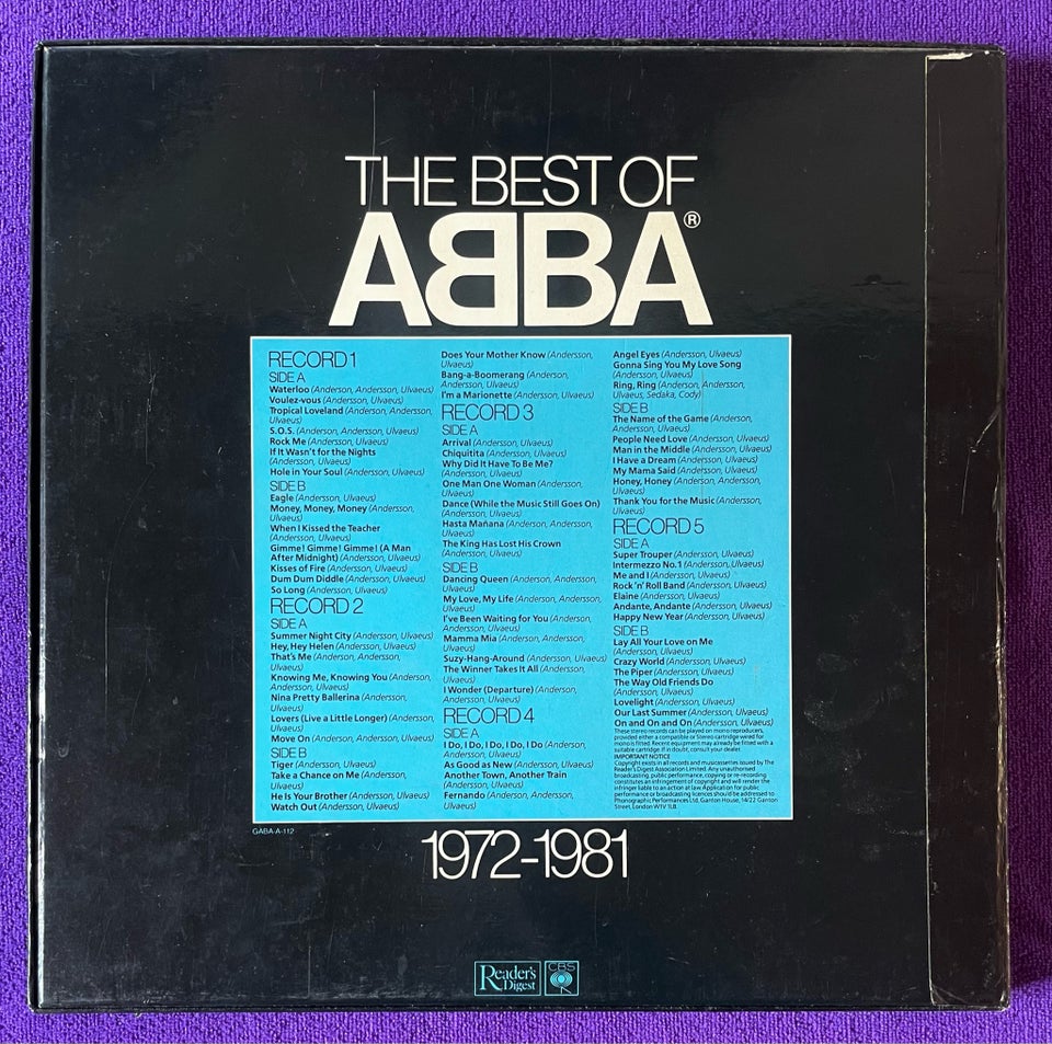 LP, ABBA, The best of ABBA 1972-1981