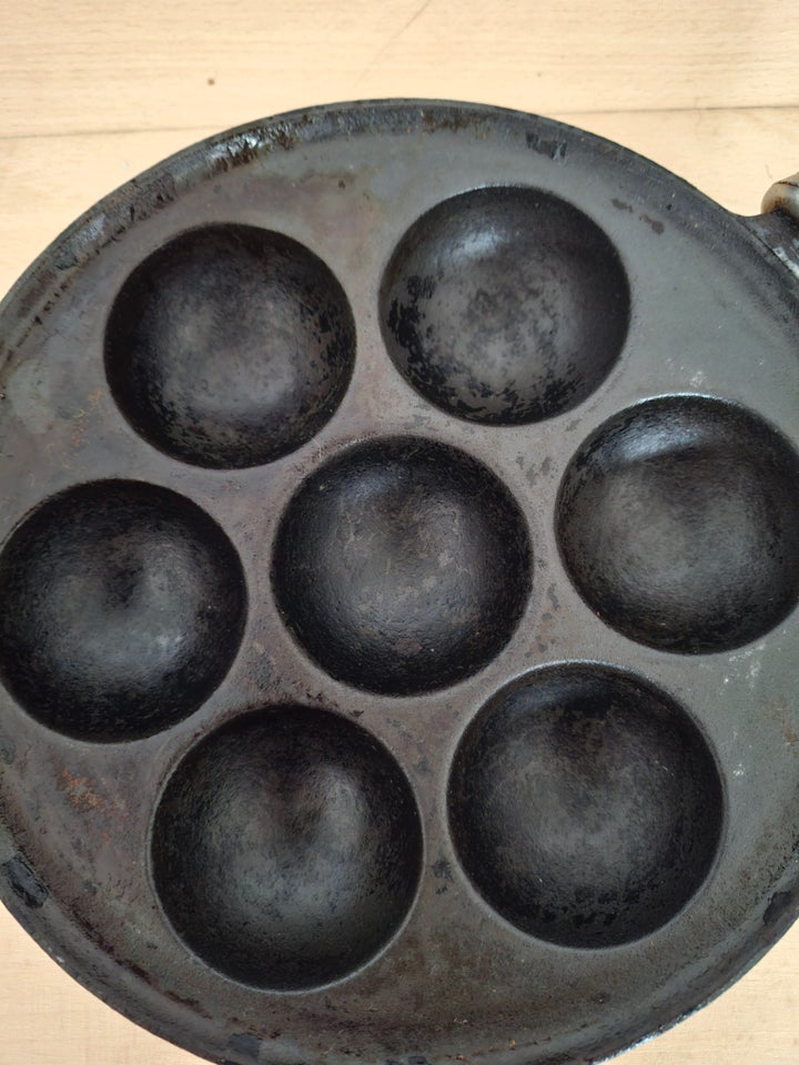 Støbejern retro æbleskivepande