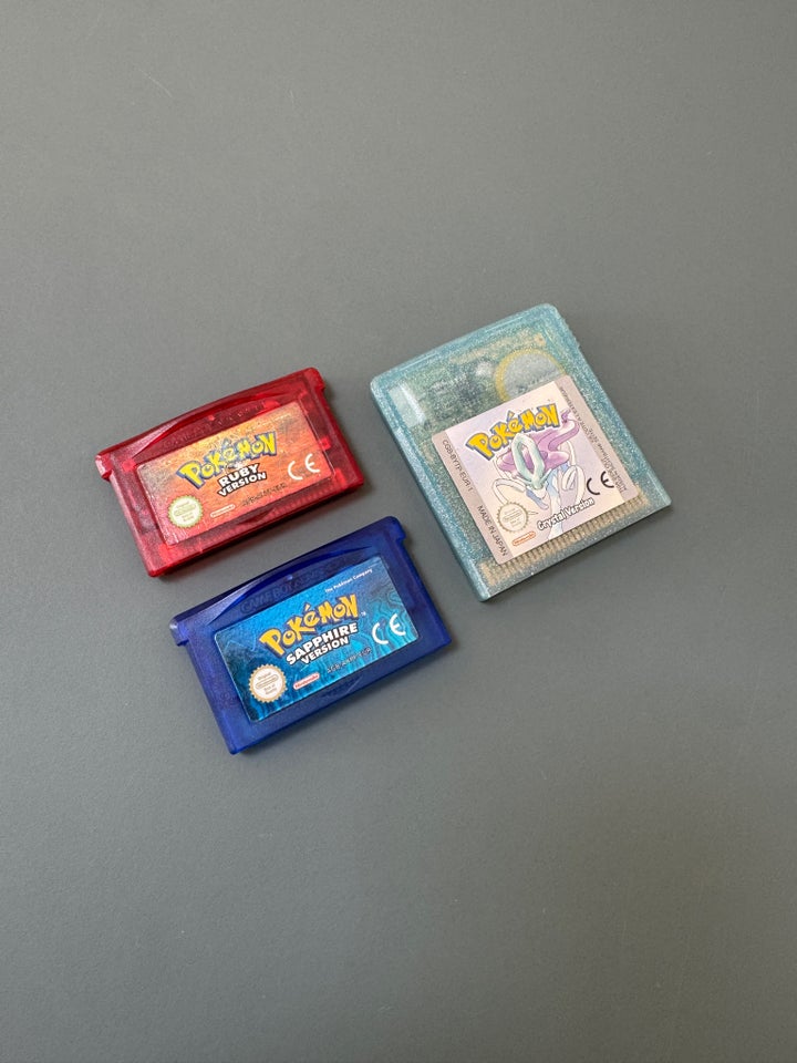 3 x Pokemon spil, Gameboy Advance,