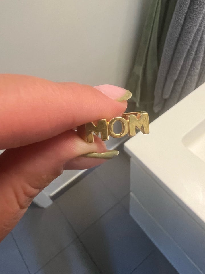 Fingerring, forgyldt, Mom ring