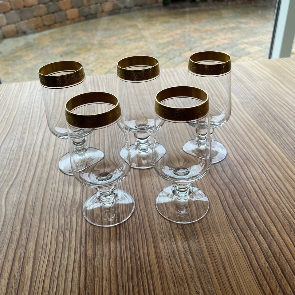 Glas, Krystal glas med guldkant