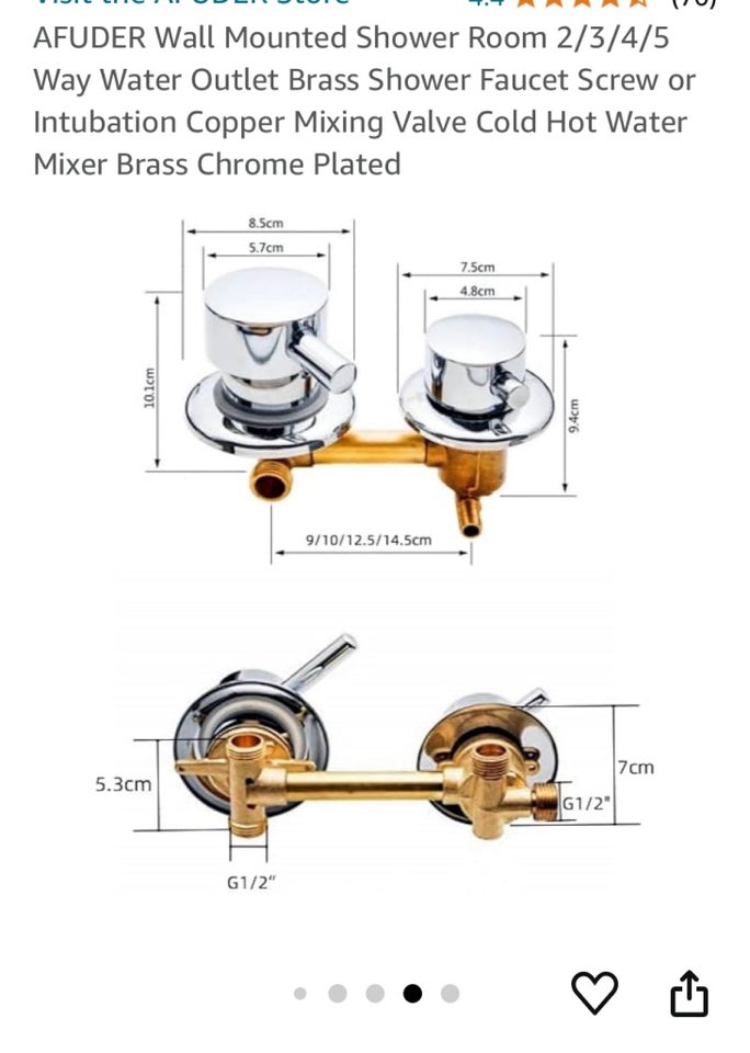 Brusearmatur, Afuder