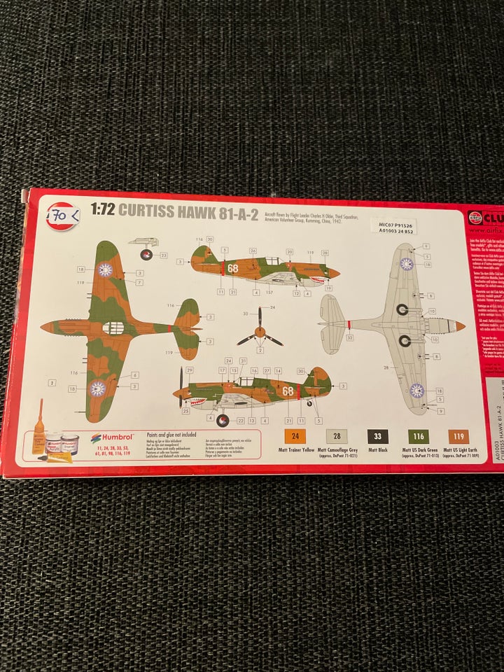 Byggesæt, Airfix Curtiss Hawk