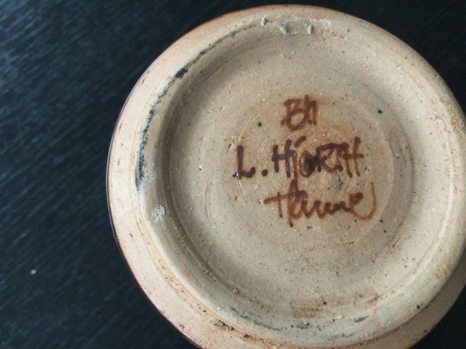 Keramik, Vase, L. Hjorth keramik