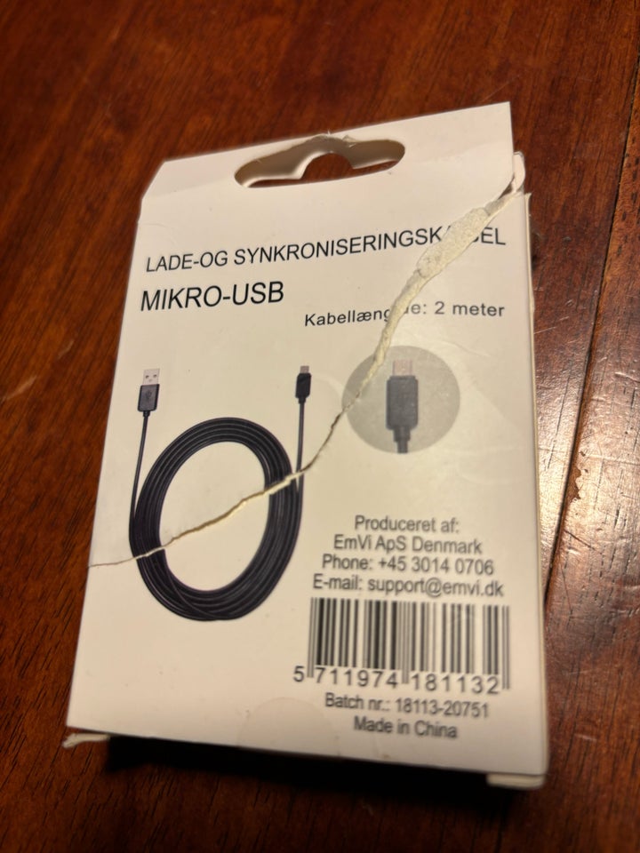 Andet, Mikro USB, 2m m.