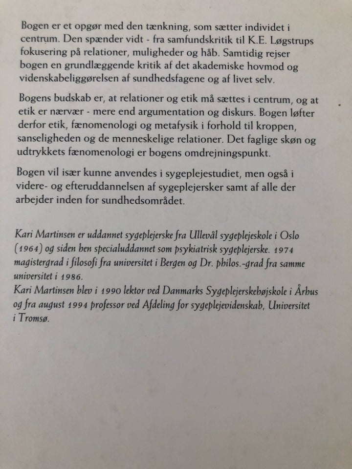 Fra Marx til Løgstrup Kari