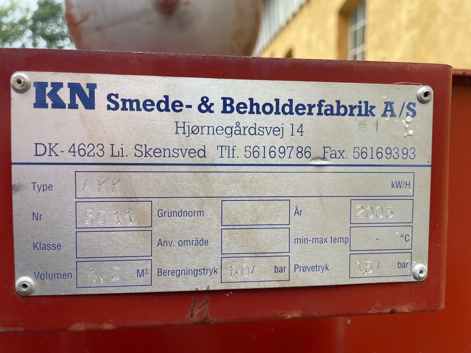 Akkumuleringstank KN smede og