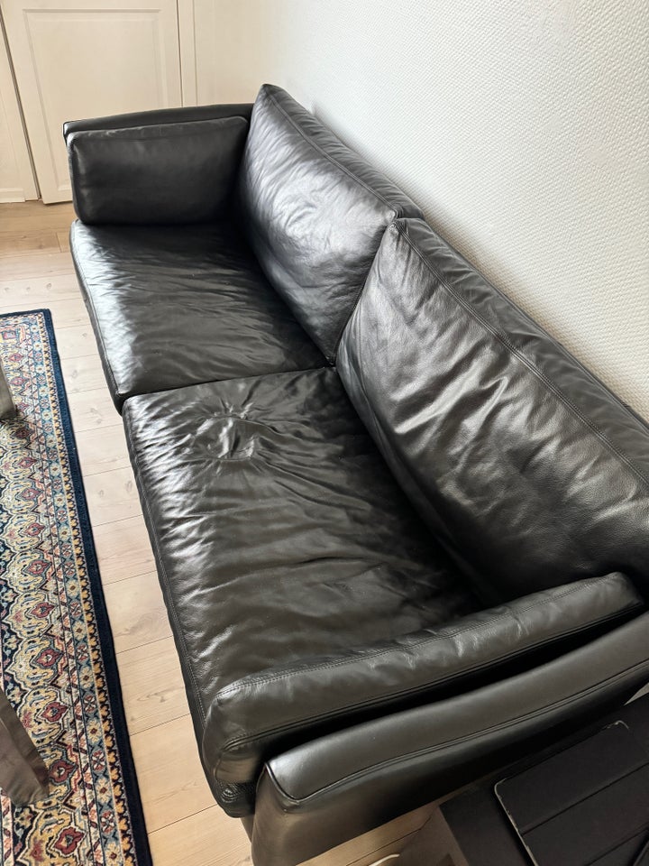 Sofa, læder, 3 pers.