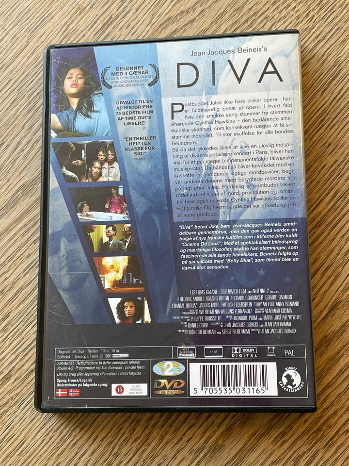 Diva, DVD, thriller