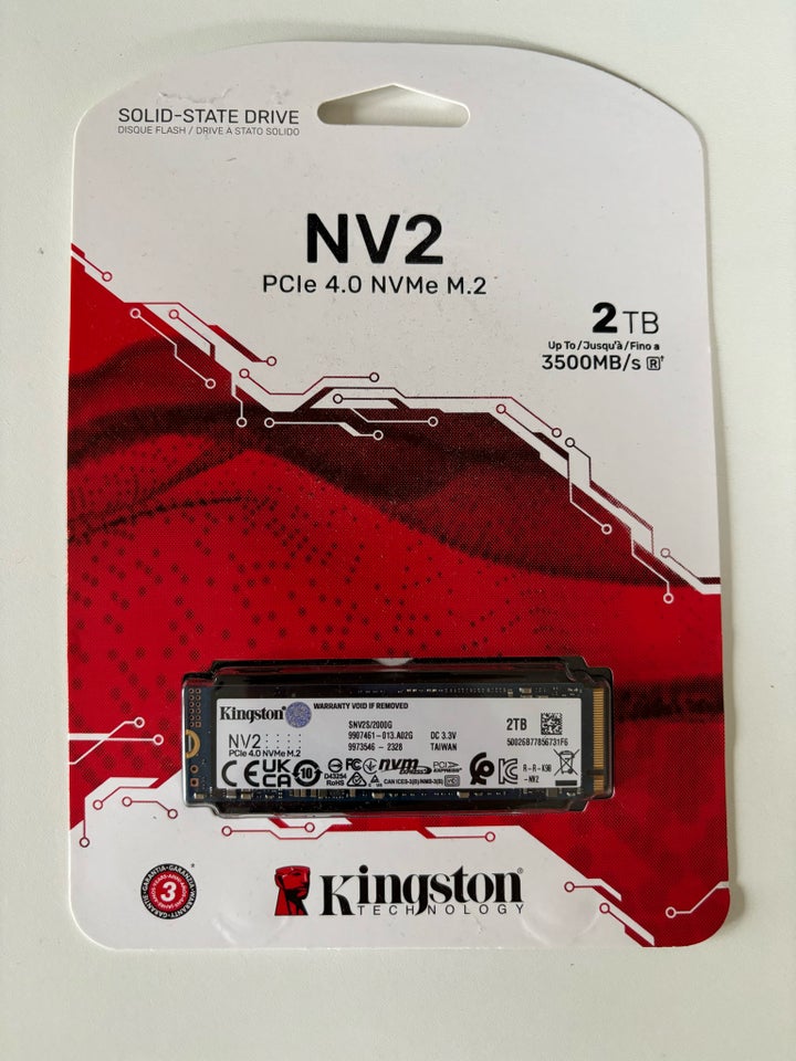 Kingston, 2000 GB, Perfekt