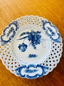 Porcelæn Tallerken blå blomst