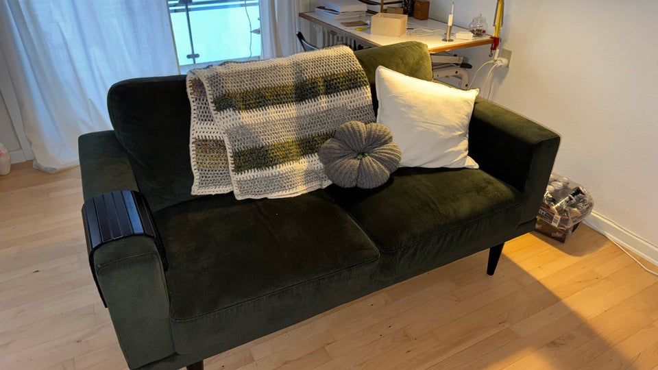 Sofa, fløjl, anden størrelse