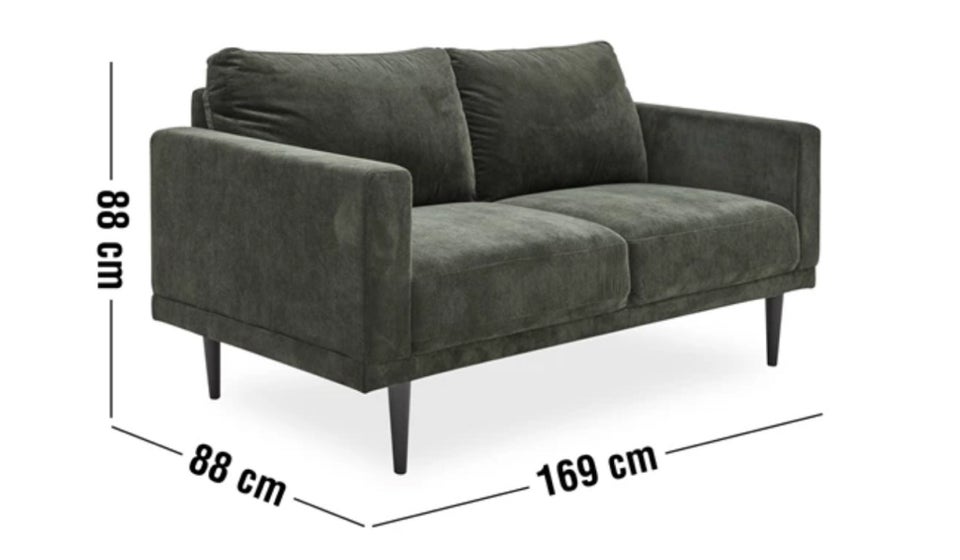 Sofa, fløjl, anden størrelse